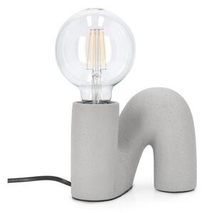 Lampada da tavolo grigia in ceramica con paralume in vetro (altezza totale 12,5 cm) Jael – Yes Everyday