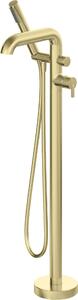 Freestanding bathtub mixer with shower set