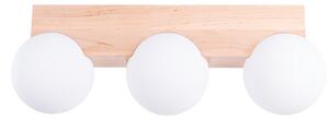 Plafoniera bianca/di colore naturale con paralume in vetro ø 12 cm Solum – Sollux