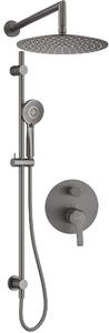 Set doccia da incasso Deante ARNIKA – Titanium – Doccia a pioggia e doccetta – Esclusivo sistema doccia di design