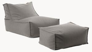 Poltrona sacco da esterno in olefina con pouf Der Sundowner
