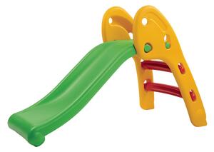 Scivolo per Bambini 110x54x70 cm Pieghevole in Plastica Verde e Arancione