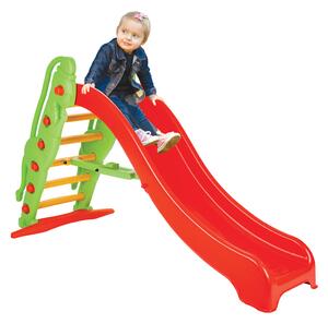 Scivolo per Bambini 189x84,5x109 cm in Plastica Rosso e Verde