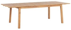Tavolo da pranzo da giardino in legno chiaro di acacia 180 - 240 x 100 cm allungabile 8 posti rettangolare Beliani