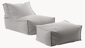 Poltrona sacco da esterno in olefina con pouf Der Sundowner