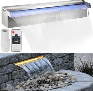 Cascata LED per piscina - 17,7 x 4,5 x 3,1 - decorazione laghetto da giardino - fontana per piscina - fontana d'acqua 1,3 - fontana per piscina 0,87