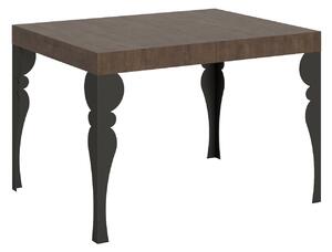 Tavolo Allungabile 120-204x80x77 cm Paxon Noce e Antracite