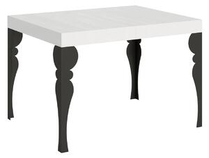 Tavolo Allungabile 120-204x80x77 cm Paxon Bianco Frassino e Antracite