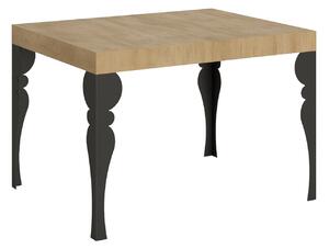 Tavolo Allungabile 120-204x80x77 cm Paxon Quercia Natura e Antracite