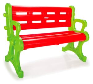 Panchina 3 Posti per Bambini 50x106x73 cm in Plastica Rossa e Verde