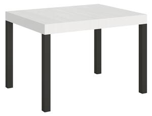 Tavolo Allungabile 120-204x80x77 cm Everyday Bianco Frassino e Antracite