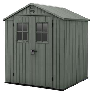 Casetta da Giardino Porta Attrezzi 190x183x221 cmin Evotech+ Keter Darwin 6x6 Verde