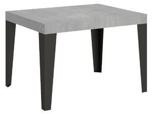 Tavolo Allungabile 120-204x80x77 cm Flame Cemento e Antracite