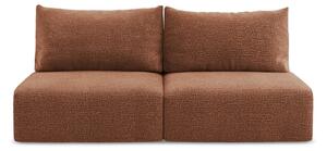 Divano color mattone allungabile/con contenitore 216 cm Kalena – Makamii