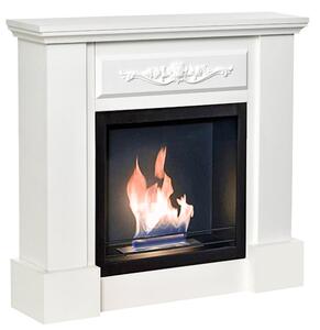 Camino a Bioetanolo da Pavimento 81x29x76 cm Versaille Bianco