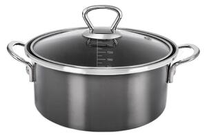 Casseruola in smalto con coperchio incluso 2,5 l Metalic – Orion
