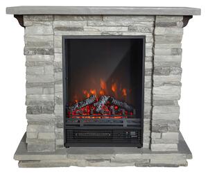Camino Elettrico da Pavimento 90x80x30 cm Effetto Fiamma 1800W Tigullio