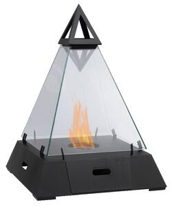 Camino a Bioetanolo da Pavimento 65x45x45 cm 3,10kW Las Vegas Junior Nero