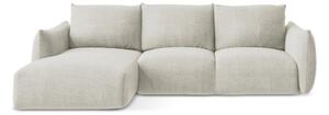 Divano angolare beige allungabile (con penisola a sinistra/con chaise lounge) Leila – Makamii
