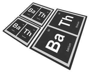 Set di tappetini per il bagno neri 3 pz 60x100 cm Barium – Foutastic