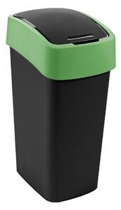 Cestino per la spazzatura verde/nero in plastica per raccolta differenziata 45 l Flip Bin – Curver