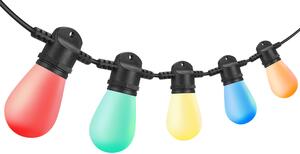 Catena luminosa a LED IP44 RGB 15x 10W 20m ( 6m di cavo + 14m di cavo con lampadine )