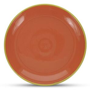 Piatto da dolce verde/arancione in gres ø 18 cm Duo – ONA
