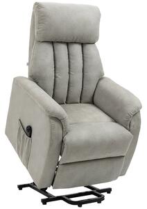 Poltrona Alzapersona Elettrica 1 Motore 75x93x110 cm in Microfibra Grigio
