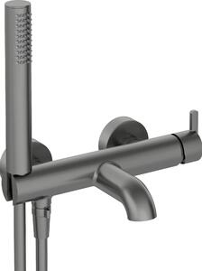 Rubinetto da bagno Silia titan, con set doccia (BQS_D11M)