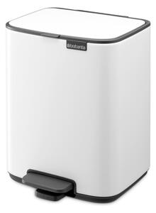 Cestino per la spazzatura bianco in acciaio con pedale 7 l Bo – Brabantia
