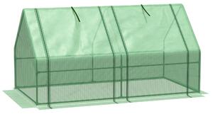 Serra da Giardino 180x90x90 cm Telaio in Acciaio Copertura in PE Rinforzato Verde