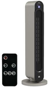 Stufa Elettrica Oscillante 3 Modalità Ø25x73,5 cm 2200W con Telecomando Argento