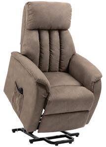 Poltrona Alzapersona Elettrica 1 Motore 75x93x110 cm in Microfibra Marrone