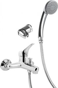 Wall-mounted bathtub mixer with shower set