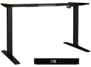 Struttura Scrivania Elettrica Regolabile in Altezza 71-116 cm con Modalità Defaticante in Acciaio Nero