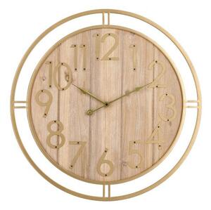 Orologio da Muro Ø 60 cm Ticking in Acciaio Oro e Legno