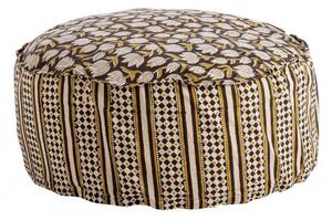 Pouf Ø 65x25 cm Charme in Tessuto Nero