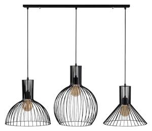 Lampadario nero con paralume in metallo Fellini – Opviq lights