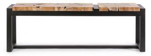 Panca 135x35x47 cm Elwood in Acciaio e Legno