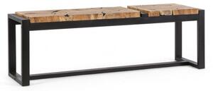 Panca 135x35x47 cm Elwood in Acciaio e Legno