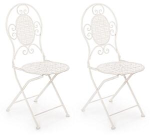Set 2 Sedie Pieghevole 40x40x94 cm Emily in Acciaio