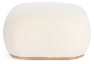 Pouf Ø 68,5x36 cm Cozy Japandi in Tessuto Bianco