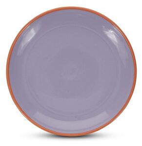 Piatto da dolce arancione/viola in gres ø 18 cm Duo – ONA