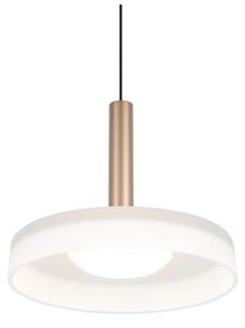 Lampadario LED dimmerabile in nero, bianco e oro con paralume in vetro ø 22 cm Celeste - Trio