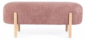 Panca 108x41,5x48 cm Dalia in Bouclè Rosa Antico
