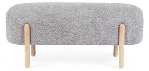 Panca 108x41,5x48 cm Dalia in Bouclè Grigio Chiaro