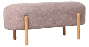 Panca 108x41,5x48 cm Dalia in Bouclè Rosa Antico
