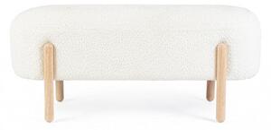 Panca 108x41,5x48 cm Dalia in Bouclè Bianco
