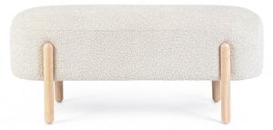 Panca 108x41,5x48 cm Dalia in Bouclè Bianco