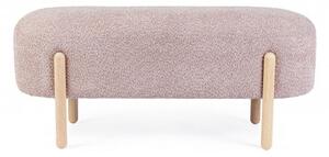 Panca 108x41,5x48 cm Dalia in Bouclè Rosa Antico
